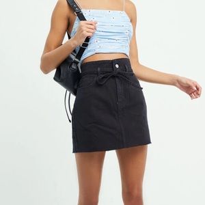 HP🎉 PacSun Atomic Black Self Tie Mini Skirt Sz 24